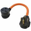 Ac Works 14-30P 4-Prong Dryer Plug to 6-30R 3-Prong 30 Amp 250 Volt HVAC Female Adapter S1430630-018